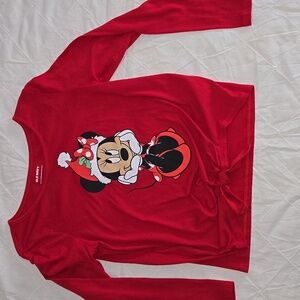 Girl's Christmas Minnie Mouse long sleeve tee